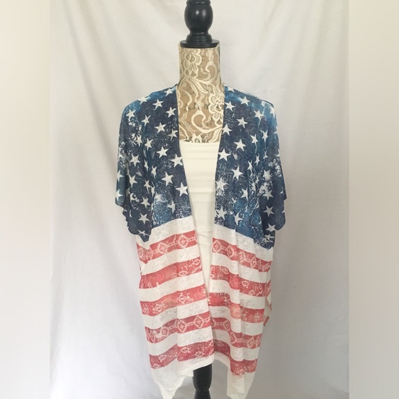 mm<3mm<3mm Sweaters - Old Glory Patriotic Cardigan